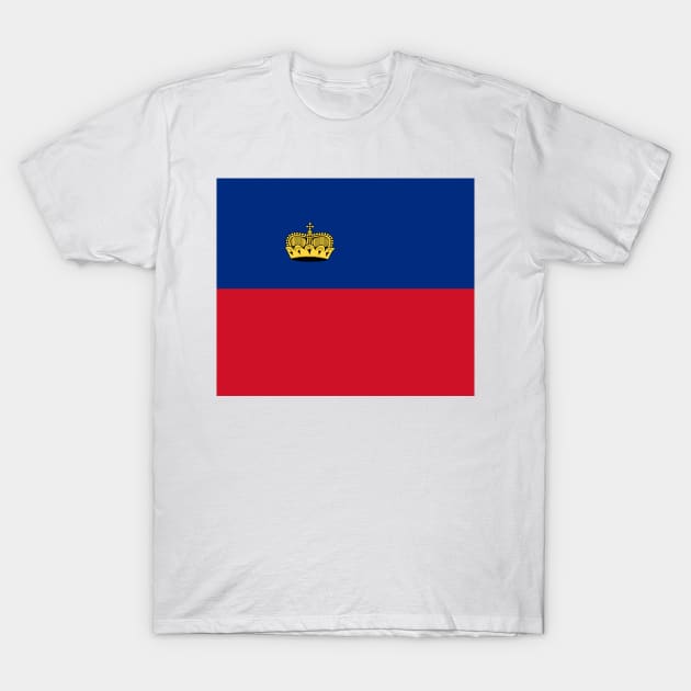 Liechtenstein flag T-Shirt by flag for all